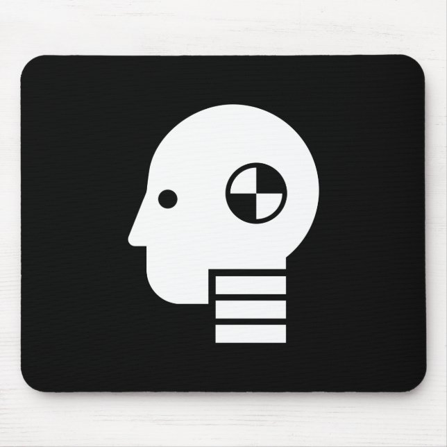 Tapis De Souris Pictogramme factice Mousepad d'essai d'accident (Devant)