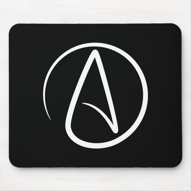 Tapis De Souris Pictogramme Mousepad d'athéisme (Devant)