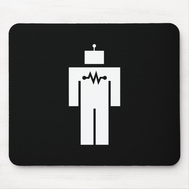 Tapis De Souris Pictogramme Mousepad de robot (Devant)