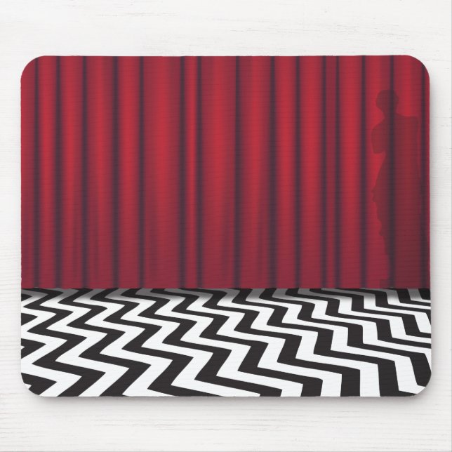 Tapis De Souris Pièce noire de rouge de loge (Devant)