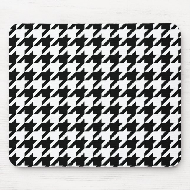 Tapis De Souris Pied de fond noir et blanc (Devant)