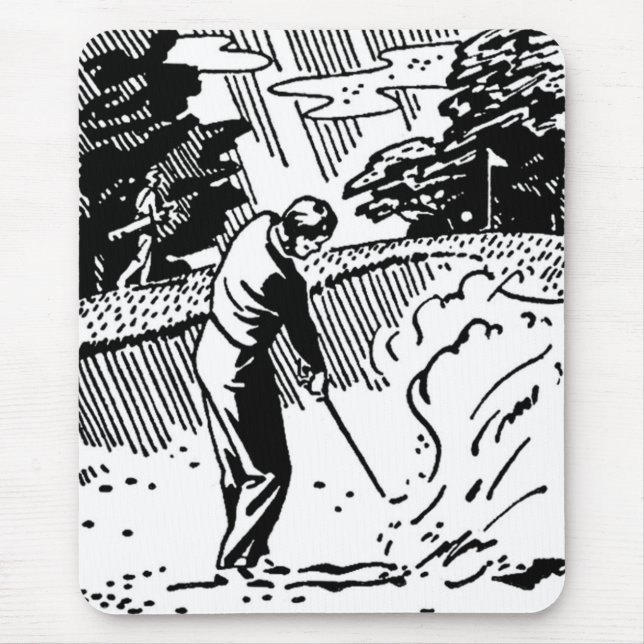 Tapis De Souris Piège de sable de Golfeur (Devant)