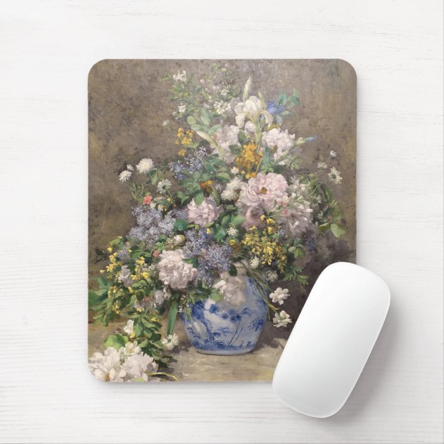 Tapis De Souris Pierre-Auguste Renoir Bouquet de printemps (Avec souris)
