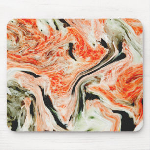 Tapis De Souris Pierre de marbre vert orange noir