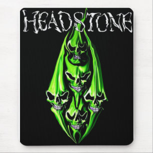 Tapis De Souris PIERRE DE TÊTE 5 Crâne vert Mousepad