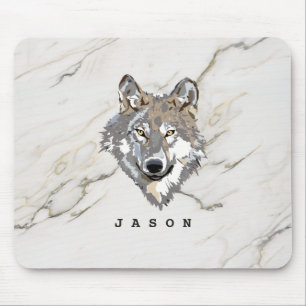 Tapis De Souris Pierre Et Loup En Marbre Monogramme