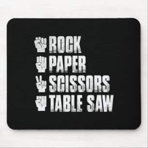 Tapis De Souris Pierre Feuille Ciseaux Scie à Table Drôle Hallowee