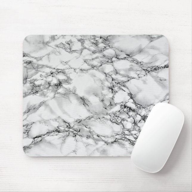 Tapis De Souris Pierre Marbre blanc branchée (Avec souris)