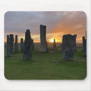 Tapis De Souris Pierres debout de Callanish au lever de soleil -