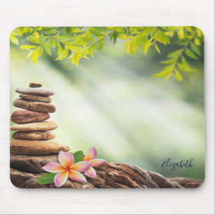 Tapis De Souris Pierres zen thérapeutes, Fleurs, Paysage