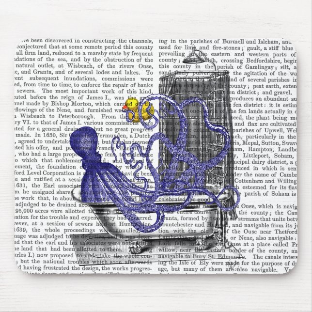 Tapis De Souris Pieuvre dans le bain 2 (Devant)