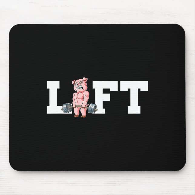 Tapis De Souris Pig Gym Entraînement Poids Ascenseur (Devant)