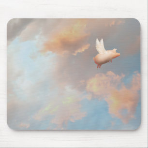 Tapis De Souris pig with wings mousepad