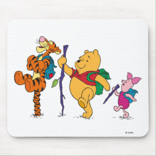 Tapis De Souris Piglet, Tigger et Winnie le Randonnée de l'Ourson