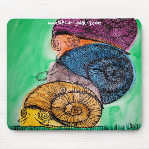Tapis De Souris Pile Mousepad d'escargot