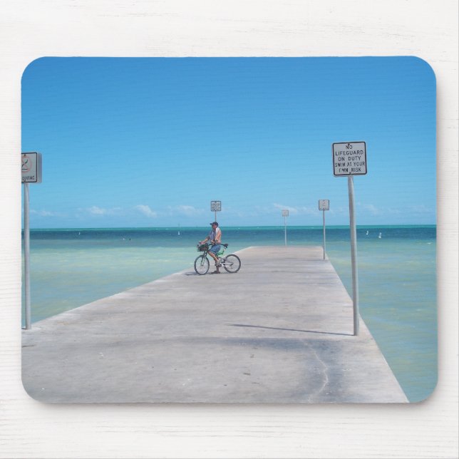 Tapis De Souris Pilier bleu vert Mousepad FL d'océan de Key West (Devant)