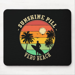 Tapis De Souris Pillule de soleil Vero Beach Eté Floride Tropical 