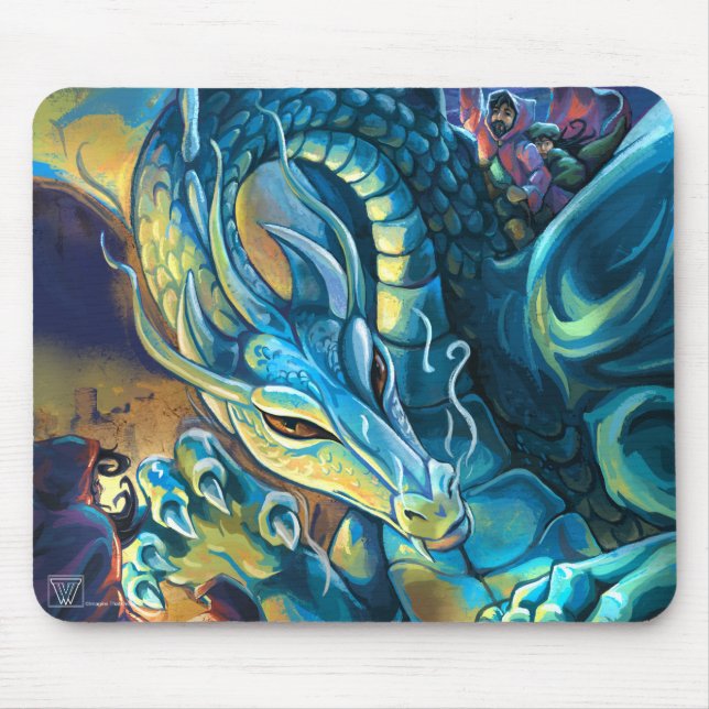 Tapis De Souris Pilote de dragon bleu (Devant)