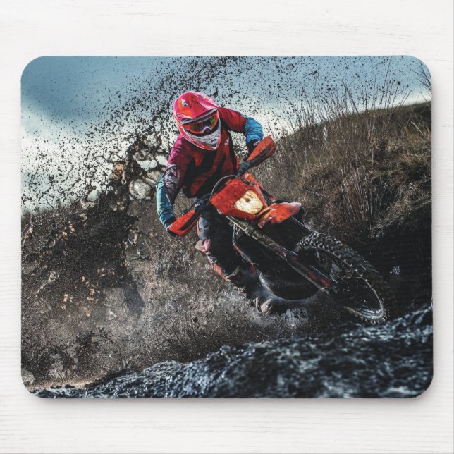 Tapis De Souris Pilote de vélo droit jetez l'oreiller (Devant)