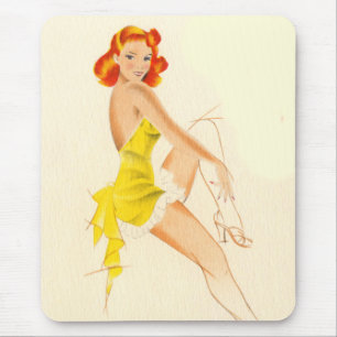 Tapis De Souris Pin-up principal rouge