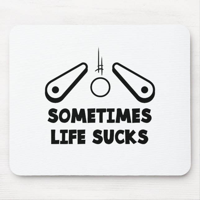 Tapis De Souris Pinball Life Sucre du texte noir (Devant)