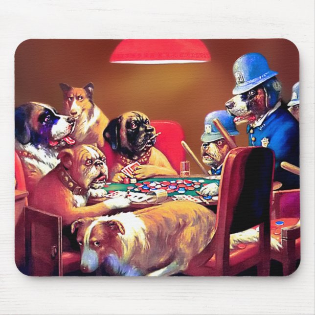 Tapis De Souris Pinceau avec quatre as (Devant)