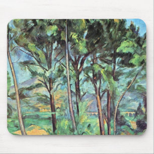 Tapis De Souris Pine with Viaduct by Paul Cezanne, Vintage Art