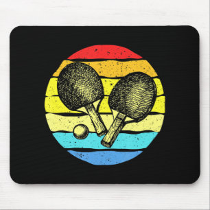 Tapis De Souris Ping Pong Table Tennis Amateurs Retro