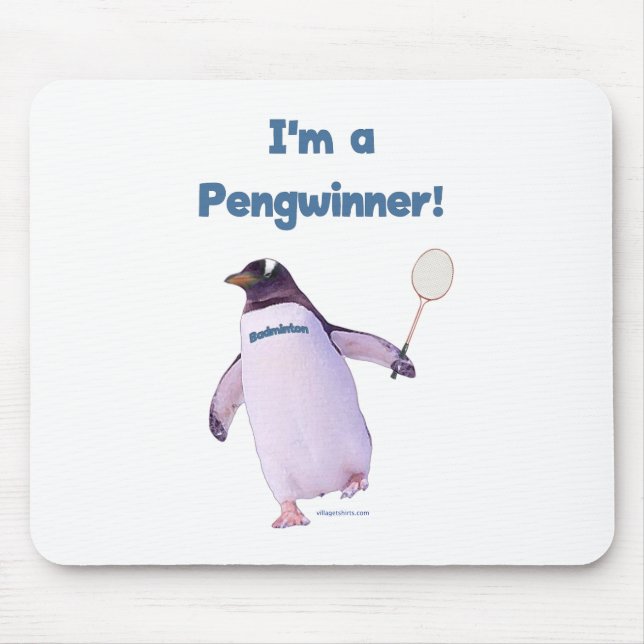 Tapis De Souris Pingouin de badminton (Devant)