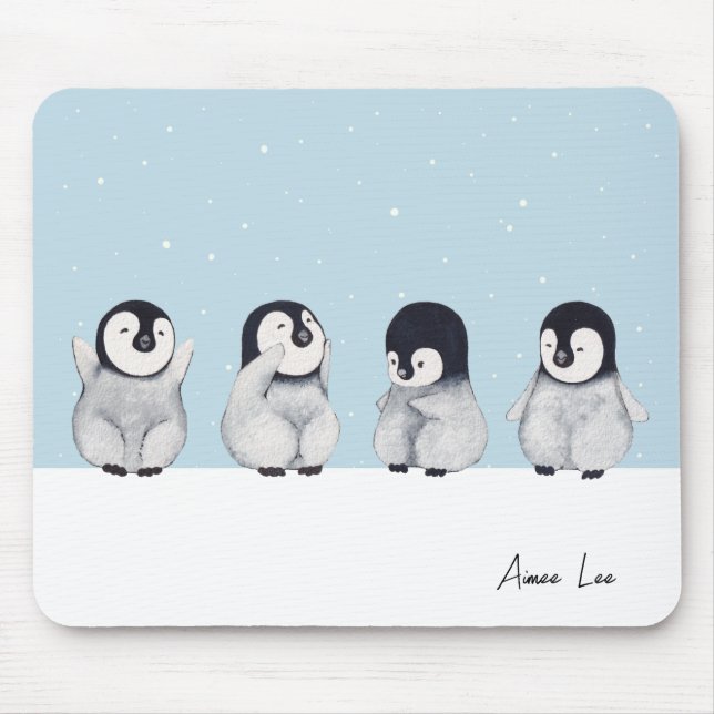 Tapis De Souris Pingouin personnalisé (Devant)