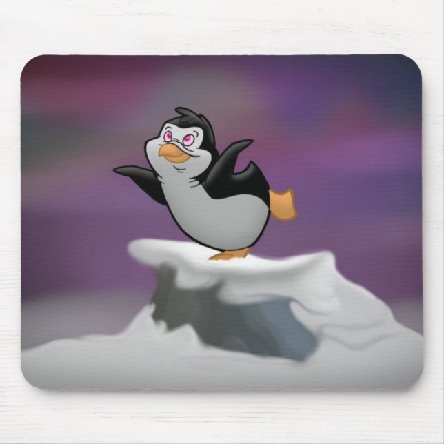 Tapis De Souris Pingouin rêvant Mousepad (Devant)