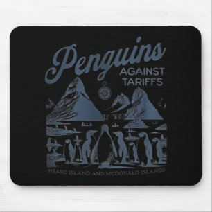 Tapis De Souris Pingouins contre les tarifs douaniers Entendu l'îl