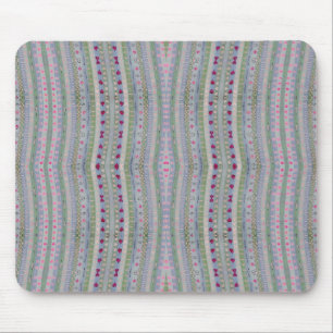 Tapis De Souris Pink and Green Pretty Hearts Motif