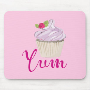 Tapis De Souris Pink Frosted Cupcake Yum!