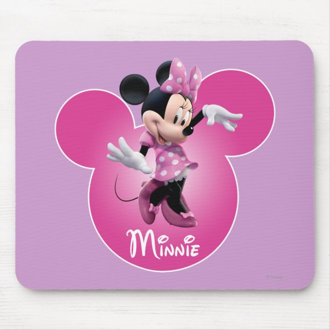 Tapis De Souris Pink Minnie | Icône de tête de micro (Devant)