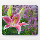 Pink stargazer lily imprimer mousepad