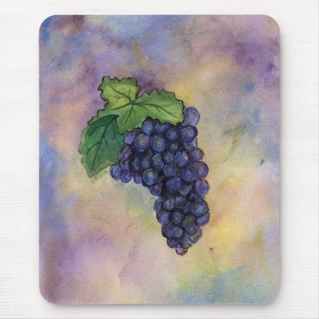 Tapis De Souris Pinot Noir Vin Raisins Mousepad (Devant)