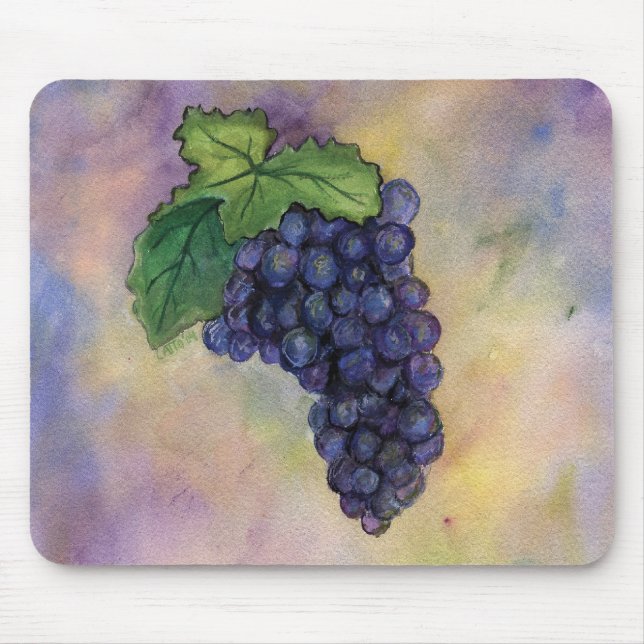 Tapis De Souris Pinot Noir Vin Raisins Mousepad (Devant)
