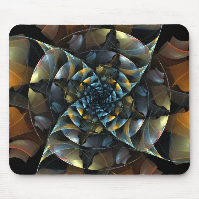 Tapis De Souris Pinwheel Art Abstrait Mousepad (Devant)