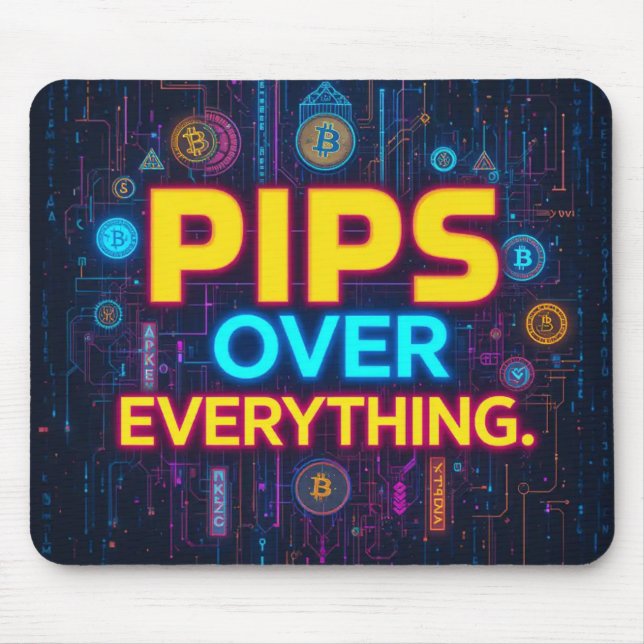 Tapis De Souris Pips Over Everything - The Forex Trader's Anthem" (Devant)
