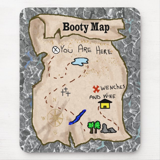 Tapis De Souris Pirate Boty Map Pad (Devant)