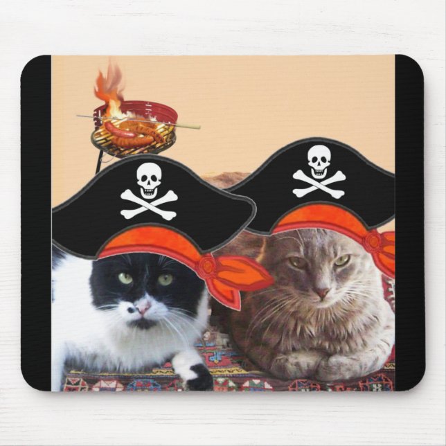 Tapis De Souris PIRATE CATS, Parlez comme un jour de pirates (Devant)