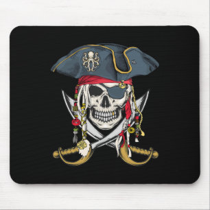 Tapis De Souris Pirate Crâne Halloween Petits garçons Filles Enfan