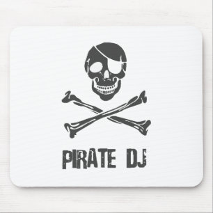 Tapis De Souris Pirate DJ - Voleur de musique de jockey de disque