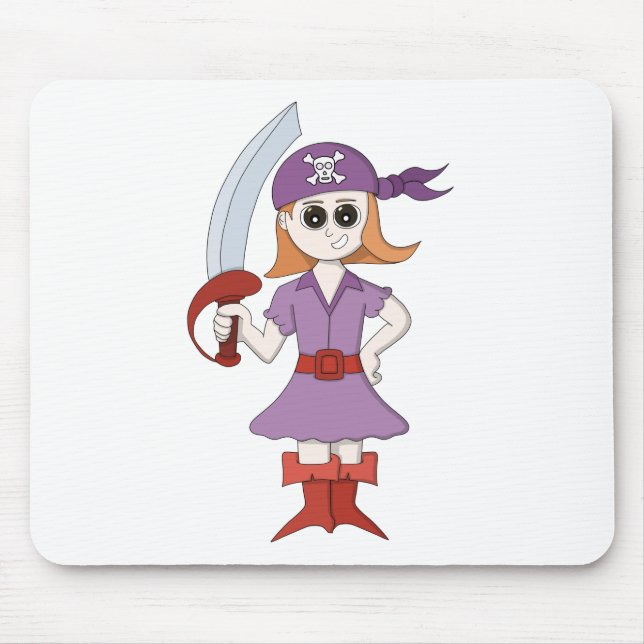 Tapis De Souris Pirate Girl (Devant)