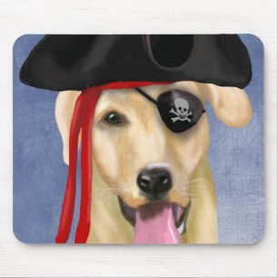 Tapis De Souris Pirate jaune de Labrador