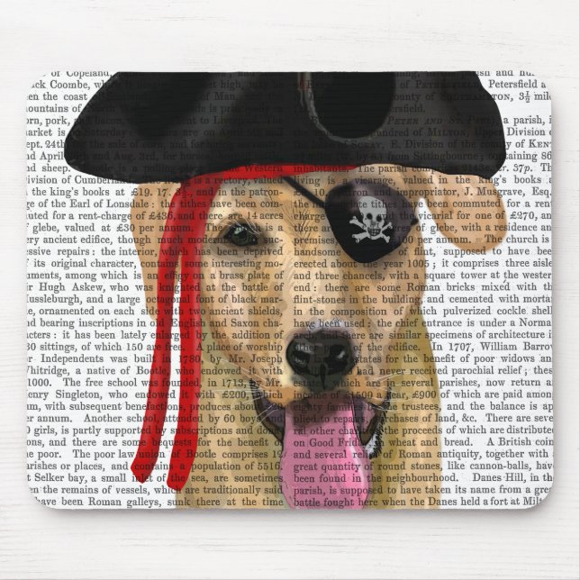 Tapis De Souris Pirate jaune du Labrador 2 (Devant)
