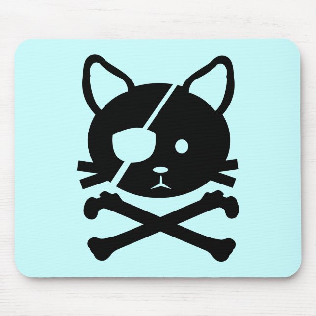 Tapis De Souris Pirate Mousepad de chat (Devant)