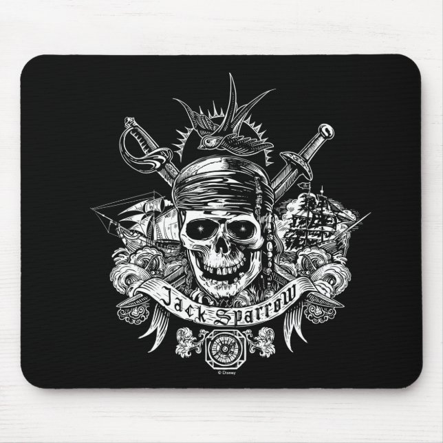 Tapis De Souris Pirates des Caraïbes 5 | Jack Sparrow Skull (Devant)