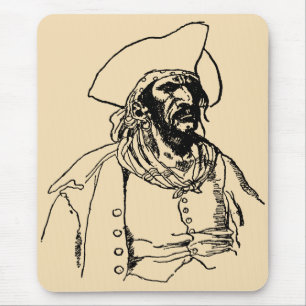 Tapis De Souris Pirates Vintage, un croquis de boucanier par Howar